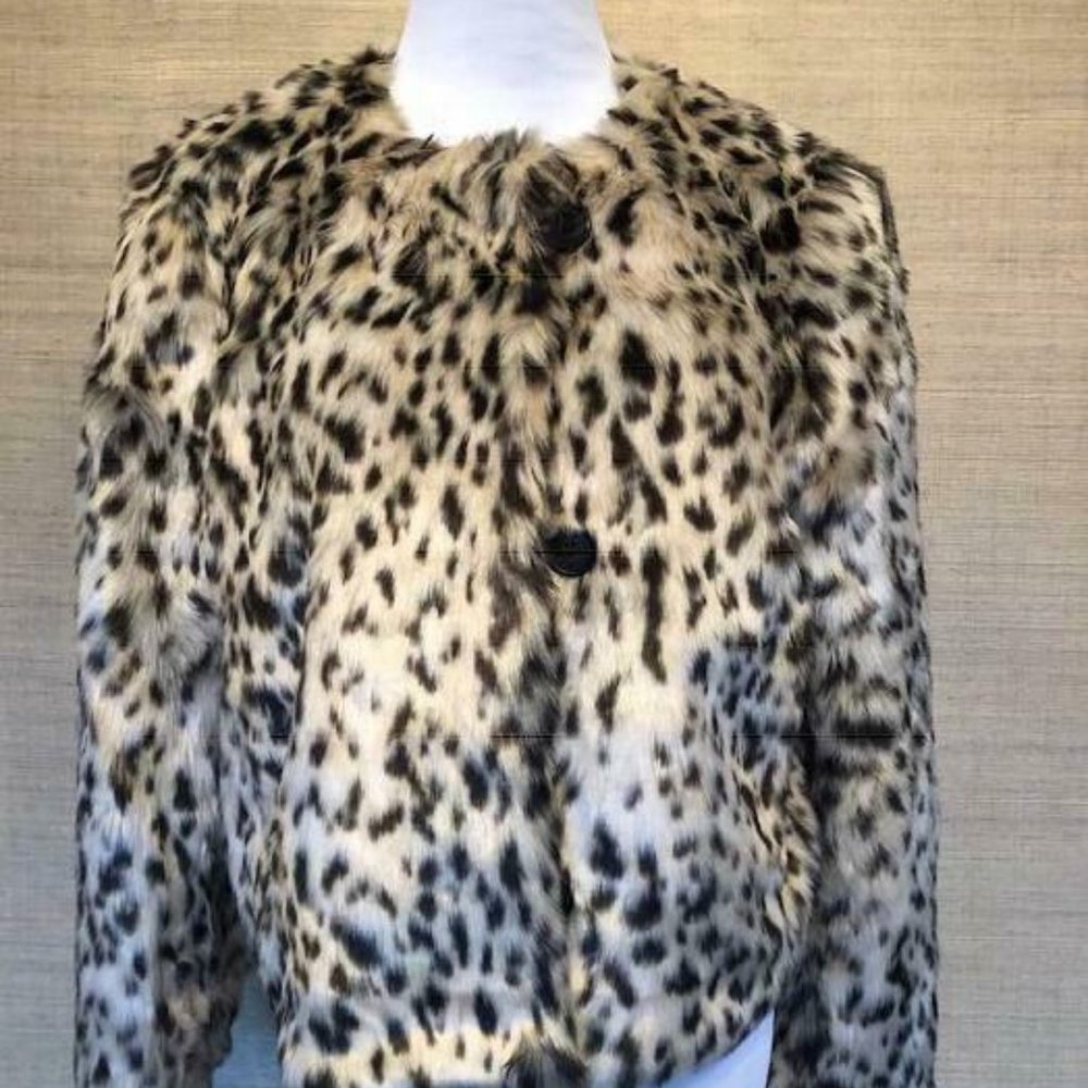 J.Crew $278 Cropped Faux Fur Coat in Snow J6148